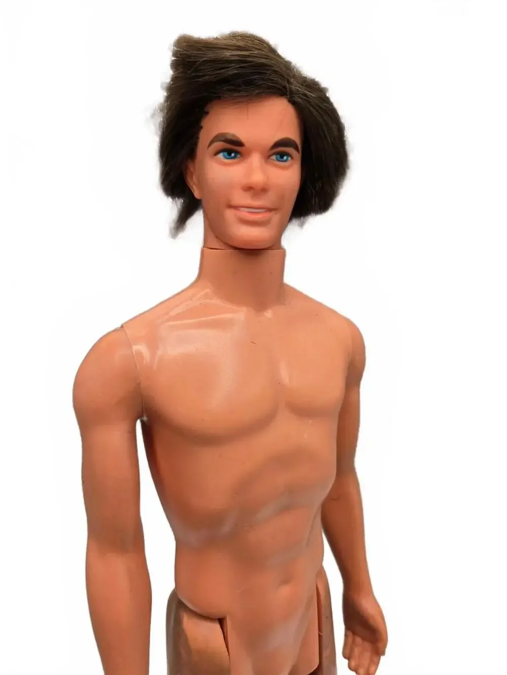 1973 Mattel Mod Hair Ken #4224 vintage Barbie Doll, Rooted Brown Hair, needs TLC